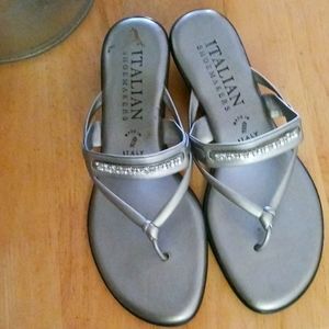 Italian Silver Sandals